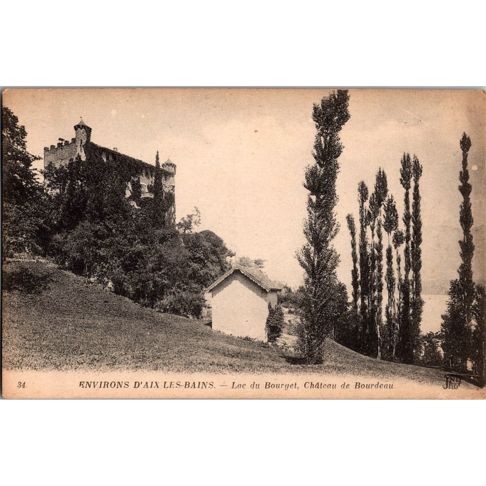 Vintage French‎ Postcard Château de Bourdeau Lac du Bourget Aix-les-Bains